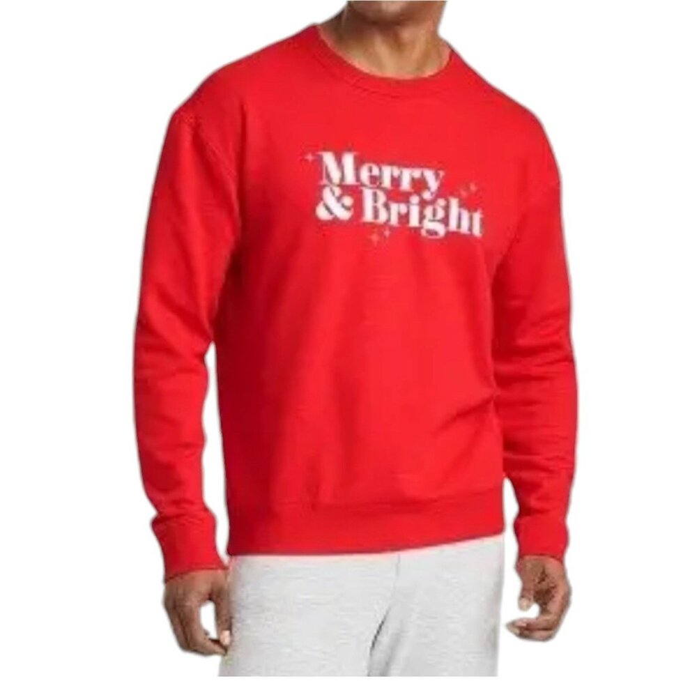 Wondershop - Men's Merry & Bright Family Sweatshirt - Red - Medium